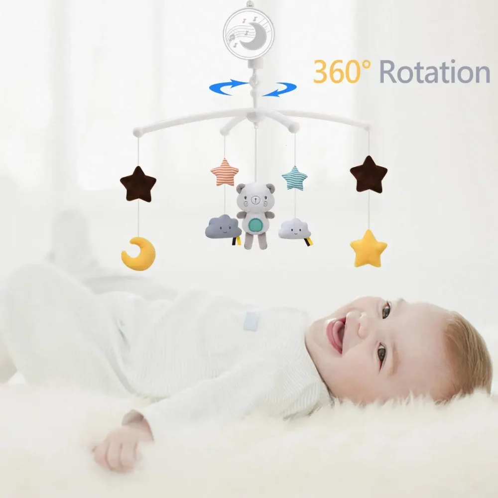 Baby Crib Mobiles Rattles Music Educational Toys Bed Bell Carousel for Cots Infant Baby Toys 0-12 Months for Newborns Gifts - Image 3