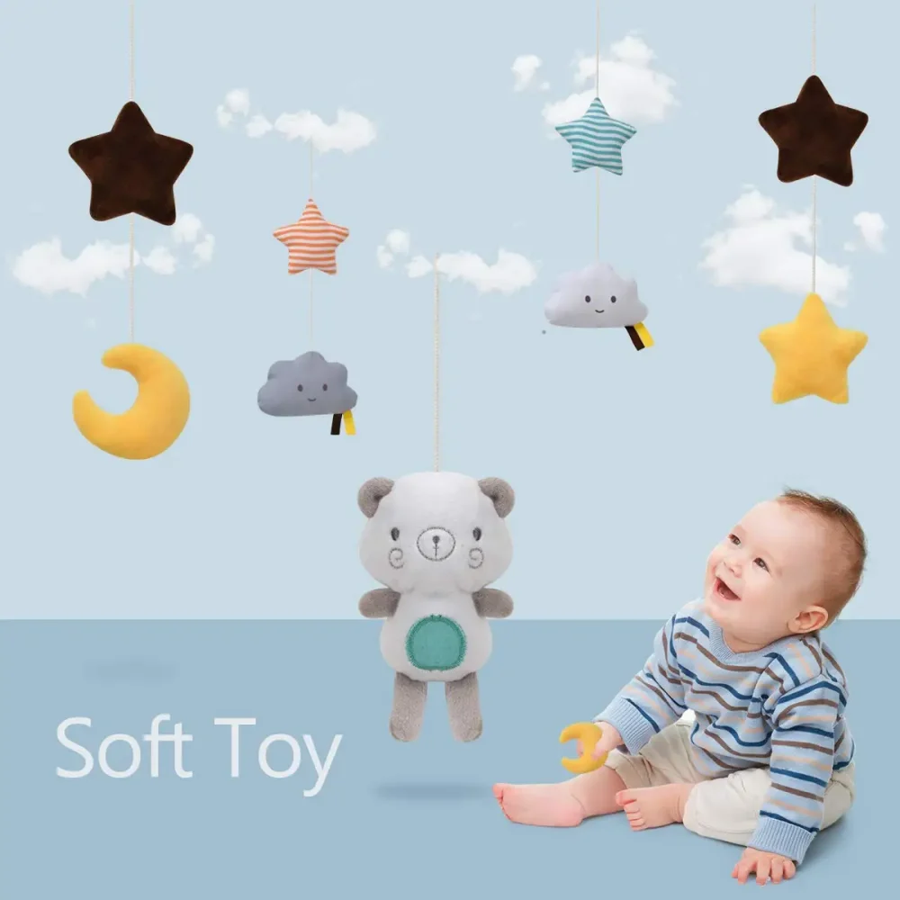 Baby Crib Mobiles Rattles Music Educational Toys Bed Bell Carousel for Cots Infant Baby Toys 0-12 Months for Newborns Gifts - Image 4