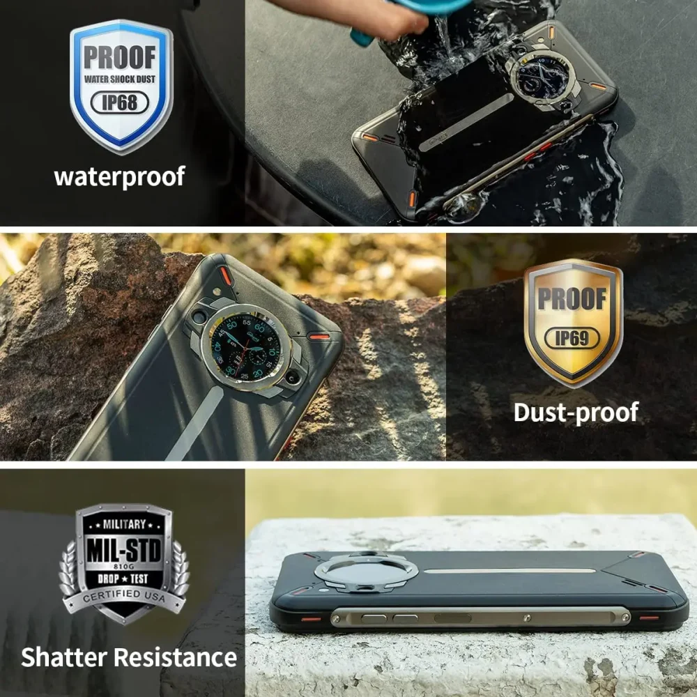 Unihertz Ticktock S Rugged 5G Smartphone 8GB 256GB Cell Phone 5200mAh Mobile Phone 64MP Camera 30W 6.53" Screen Dimensity 700 - Image 4