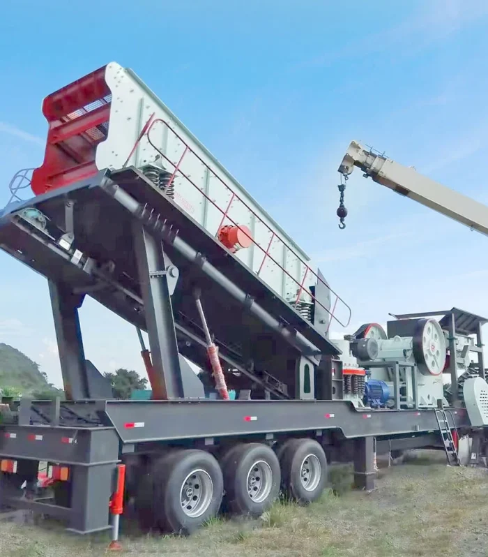 100tph Portable Construction Waste Granite Crusher Machine Wheeled Mobile Jaw & Cone & Impact Crushing and Screening Plant