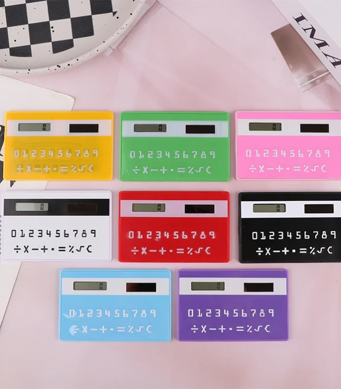Solar 8 Digit Calculator Student Mini Calculator Portable Slim Calculator Stationery Math Toys School Electronics Calculator
